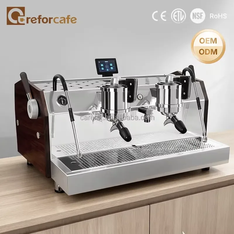 For Italian Multiple Boilers 2 Group 9 Bar Rotary Pump Built In Professional Commercial Espresso Coffee Machine