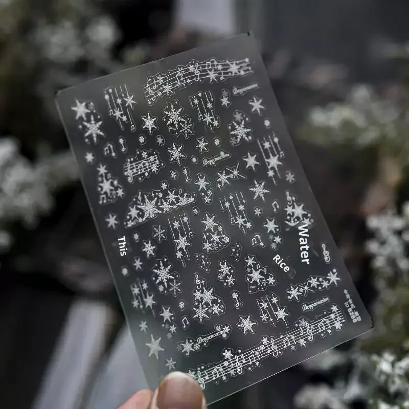 Lace Snowflake Nail Art Stickers Modern Simple Nail Stickers Lace Snowflake Ornament Nail Art Stickers Decoration