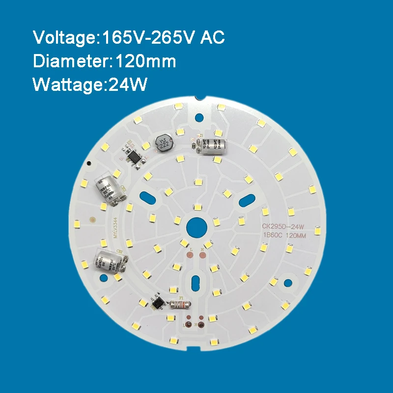 AC 220V bez kierowcy Chip Led biała ciepła 4000K trójkolorowa lampa tablica świetlna żarówka źródło okrągłe światło