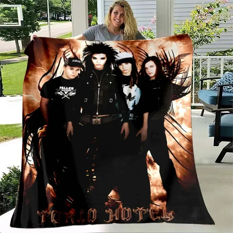 

3D Tokio Hotel band printed blanket Kids Warm blanket Flannel Soft Cozy Blankets Sofa Bed Blanket Travel Blankets Birthday Gift