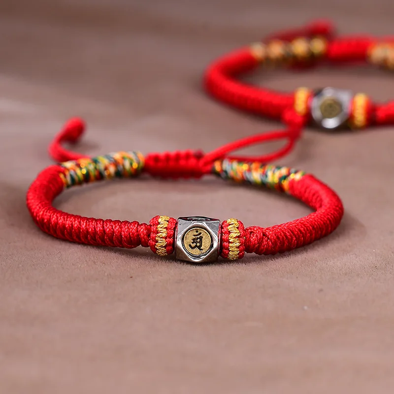 Hand-woven Zodiac Life Buddha Hand Rope Eight Patron Saint Red Rope Bracelet Lucky Hand Rope Bracelet Accessories