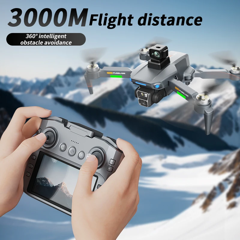 2025 Novo drone com câmera HD GPS 720P de nível profissional B8S-GPS com controle remoto de tela grande de 4,5 polegadas