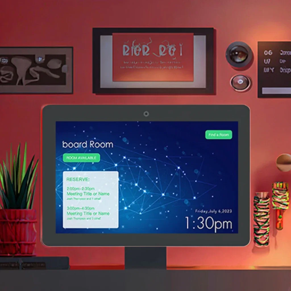 

2026 New Oem Logo Wall Mount 10.1 Inch Capacitive Touch Screen Led Light Bar Meeting Room Poe Wi-Fi Android Tablet PC New