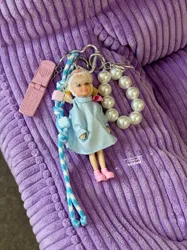 Original Cute Retro Doll Phone Keychain Miu Sle INS Blogger Bag Pendant Sweet Accory Faionable Bag Charm