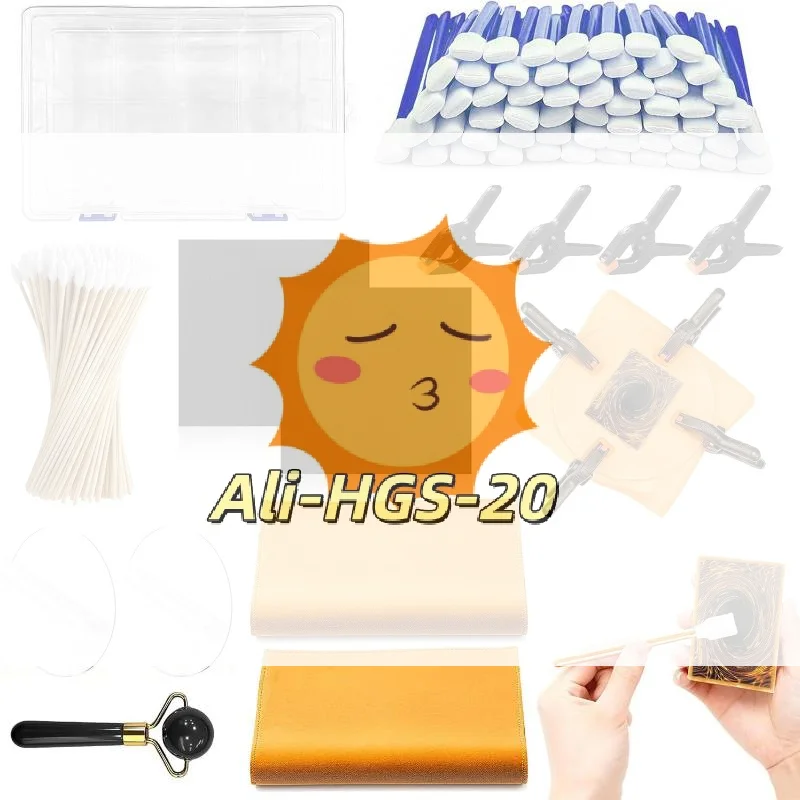 

162pcs Precision Support Card Flattening Kit Clear Acrylic Rounds Accessory Kit Card Care Tool Portable Card Cleaning Kit