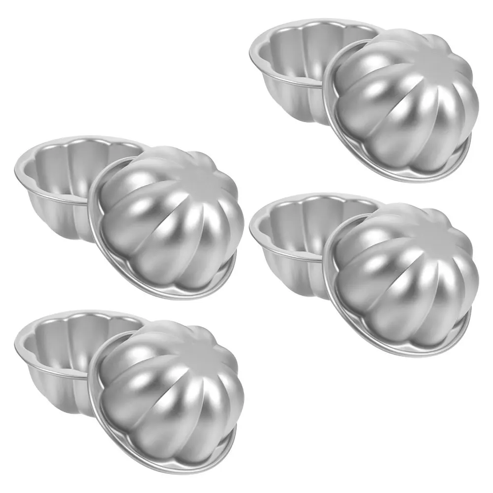 

8pcs Baking Mold Aluminum Alloy Cake Molds Tart Egg Tart Mold Dessert Tools Chocolate Molds Metal Pudding Maker Flower Shape