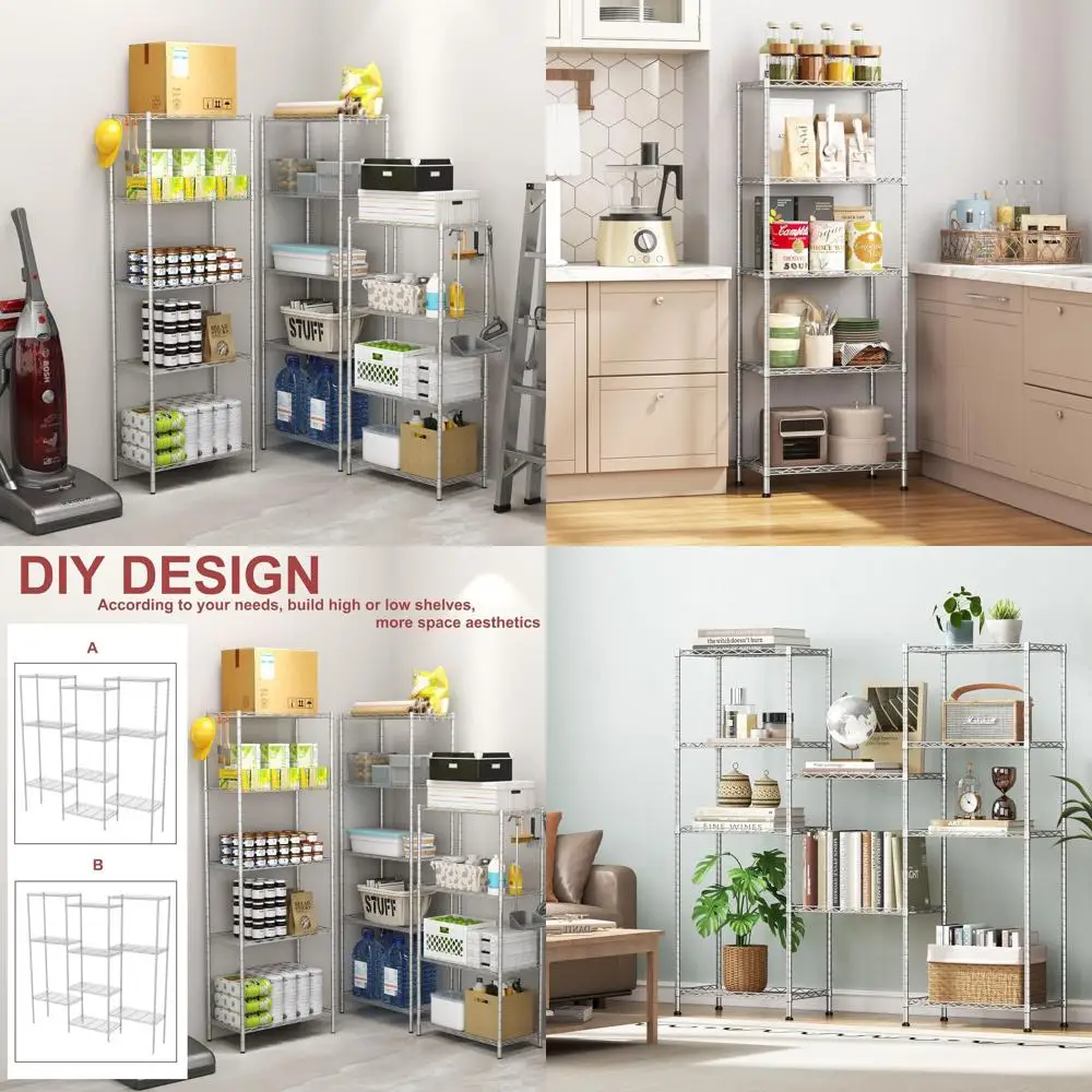 

Регулируемый стеллаж из серебряной проволоки, 21x11x53, для кухни, кладовой, гардероба, ванной комнаты, стирки