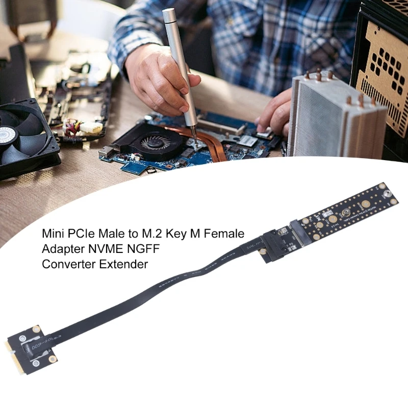 

Small PCIE Male To M.2 Key M Female Risers For Extending NVME NGFF In Computers Graphics Card Interfaces Adapter