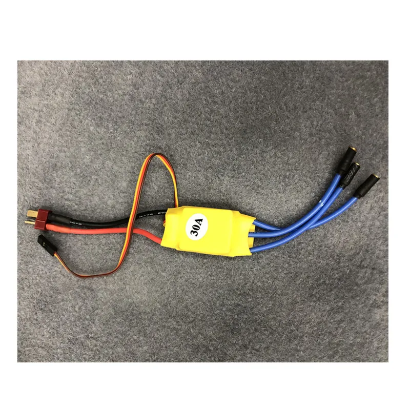 Zdalnie sterowany Quadcopter/puszczania samolotów samolot 30A silnik bezszczotkowy ESC elektryczny regulator prędkości 2-3S Lipo do DIY samochodów sterujących wtyczką T