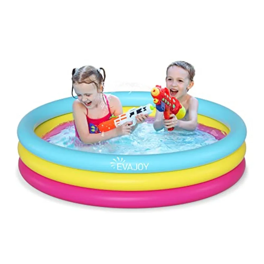 

58'' x 13'' Inflatable Kiddie Pool for,Large Dog Pool, Family Backyard and Garden Center