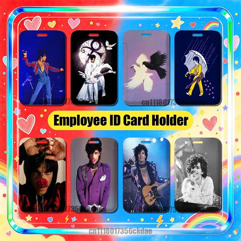 For Prince Purple Rain Employee ID Card Holder Office Student Work Bank Credit Badge Decoration Case