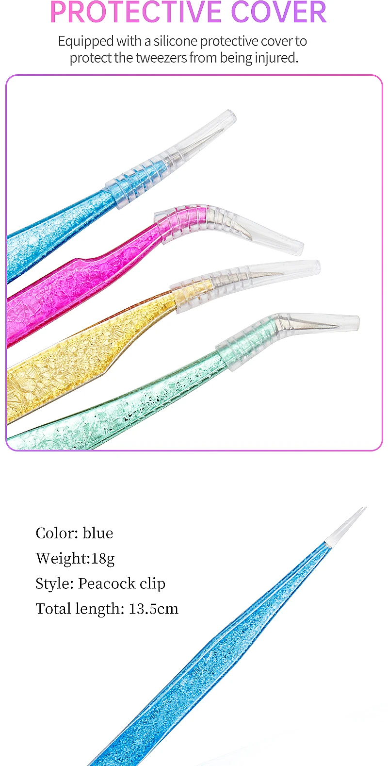 1 stücke Edelstahl Wimpern Pinzette Augenbraue Clip Eis Blume Design Hohe Präzision Lash Verlängerung Pinzette Make-Up-Tools – Detail 6