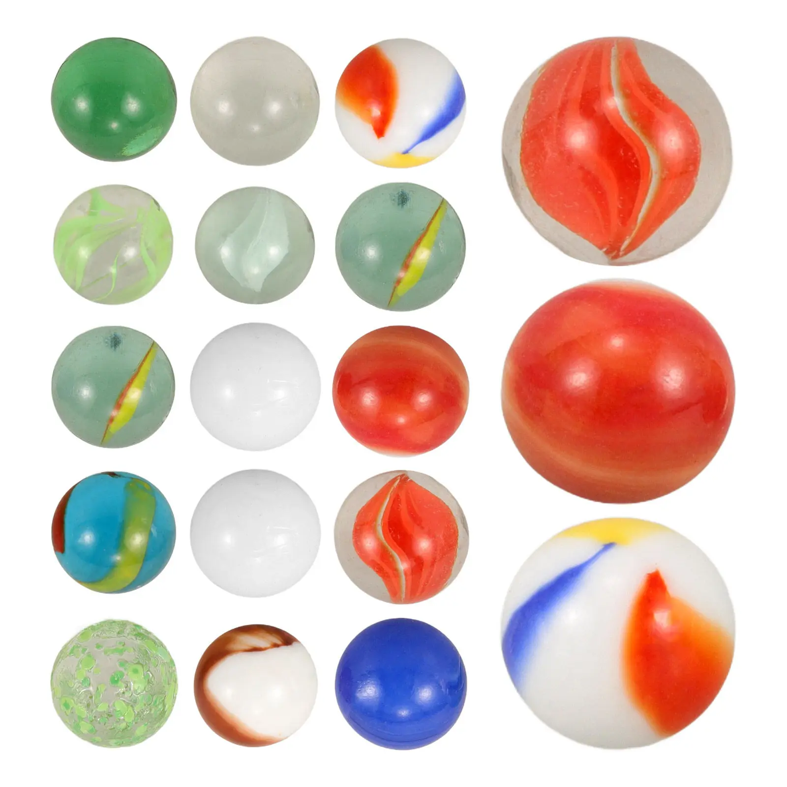 

60Pcs Colorful Glass Marbles Solid Polished Balls for Tabletop Games Fish Tank Decoration Decorative Marbles Glass Balls
