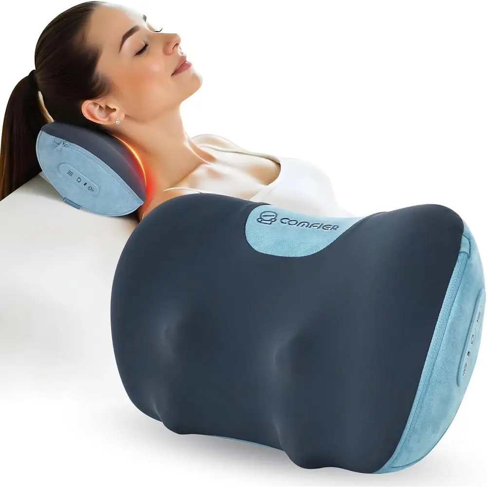 

3D Kneading Shiatsu Massage Pillow with Heat for Deep Tissue Relief, Portable for Home, Office, and Travel, Ideal Mother's Day G
