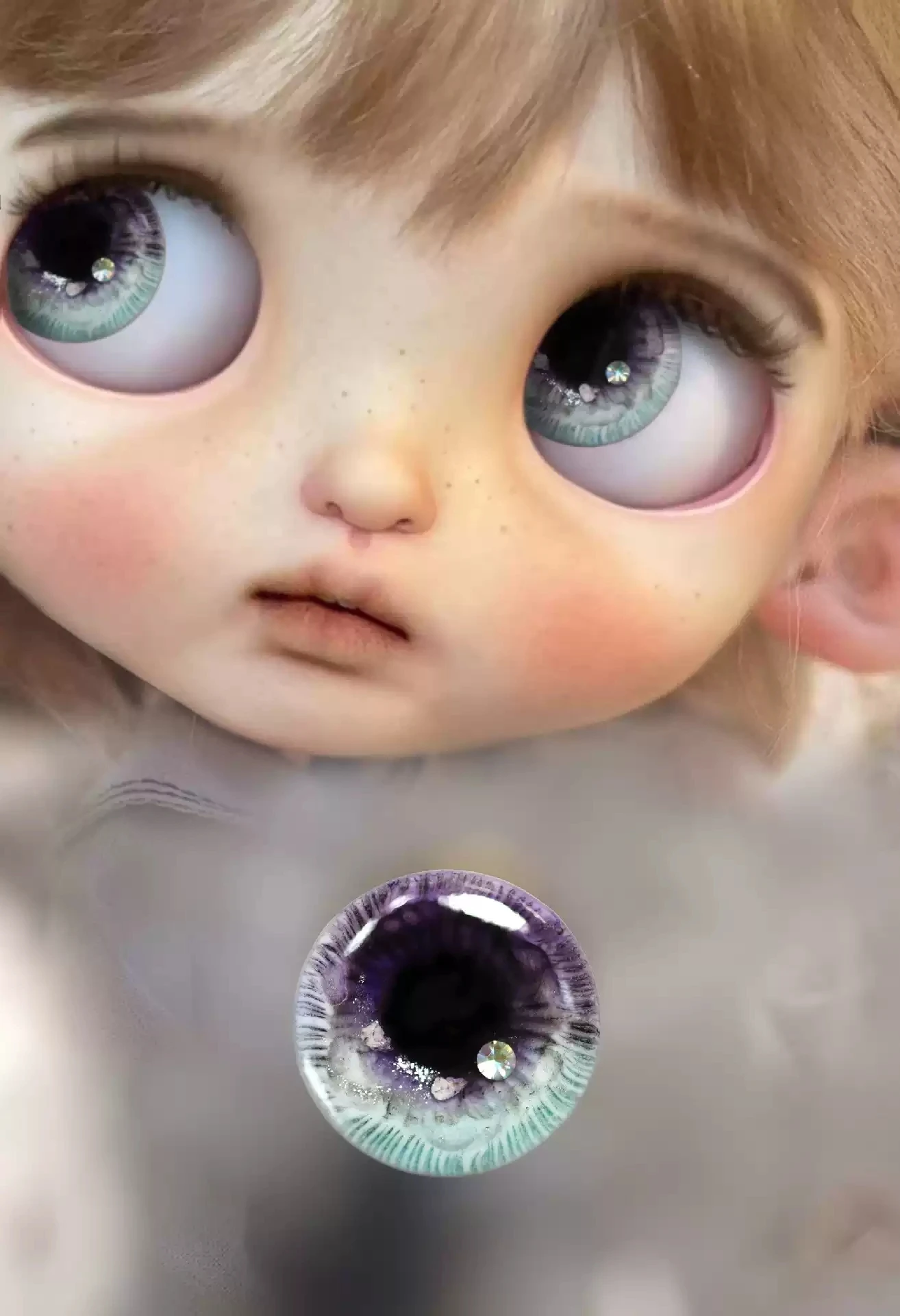 

Dula Handmade Three-dimensional glue hand engraving Fall Magnetism Eyepiece Eye Chips Blythe Bjd Doll Accessories