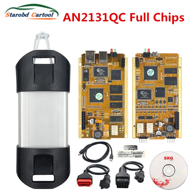 For Renault Can Clip V215 Full Chip CYPRESS AN2131QC AN2135SC OBD2 Scanner CAN CLIP For Renault Car Diagnostic Interface