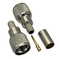 10pcs mini UHF miniUHF male crimp RG58 LMR195 RG142 RG400 Cable RF Coaxial connector Wire Terminals