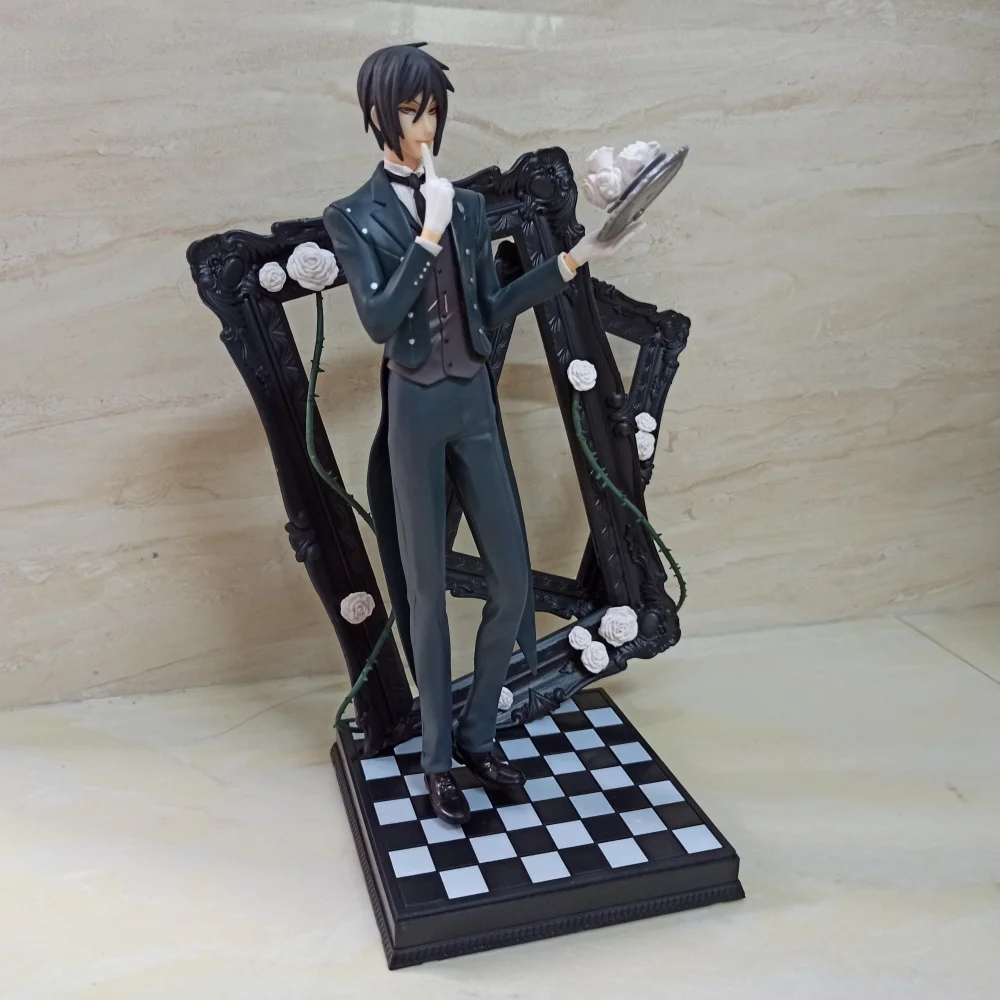 أنيمي الأسود بتلر سيباستيان ميكايليس البلاستيكية عمل الشكل تحصيل نموذج دمية لعبة 25 سنتيمتر