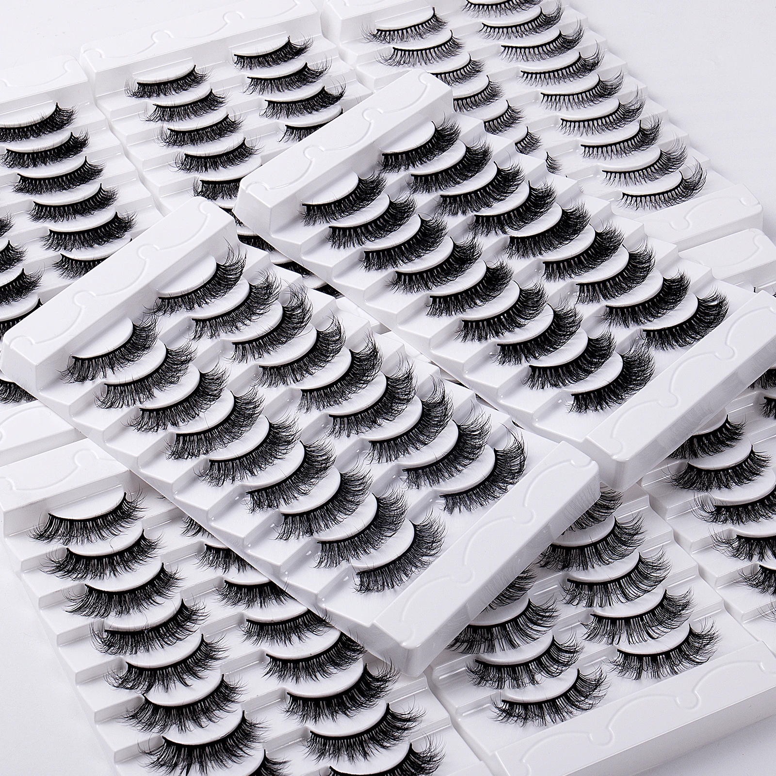 NEW Cat Eye Fluffy lashes Faux Mink Eyelashes Long 5/9 Pairs Fluffy Mink Lashes drammatico Volume lashes Extension Makeup