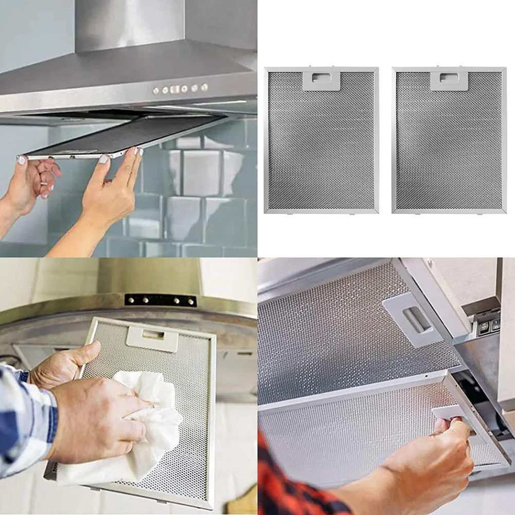 Kitchen Range Hood Grease Filter Exhaust Range Hoods Metal Mesh 370 X 270 Mm Filter Mesh Extractor Range Hood Accessories