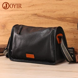 JOYIR Messenger Sling Bag Genuine Cowhide Leather Casual Crossbody Shoulder Satchel Bags for Men Travel Work Business