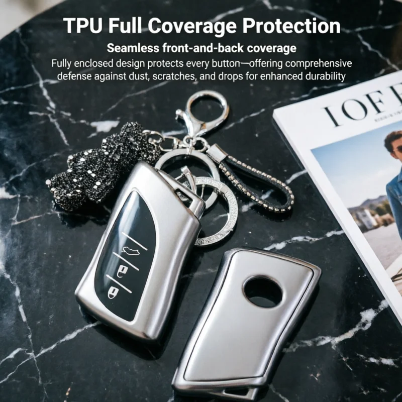 Grey TPU for Lexus UX NX ES UX200 UX250h ES200 ES300h ES350 US200 US260h US RC LX GX IS RX Remote Car Key Case Cover Fob Holder