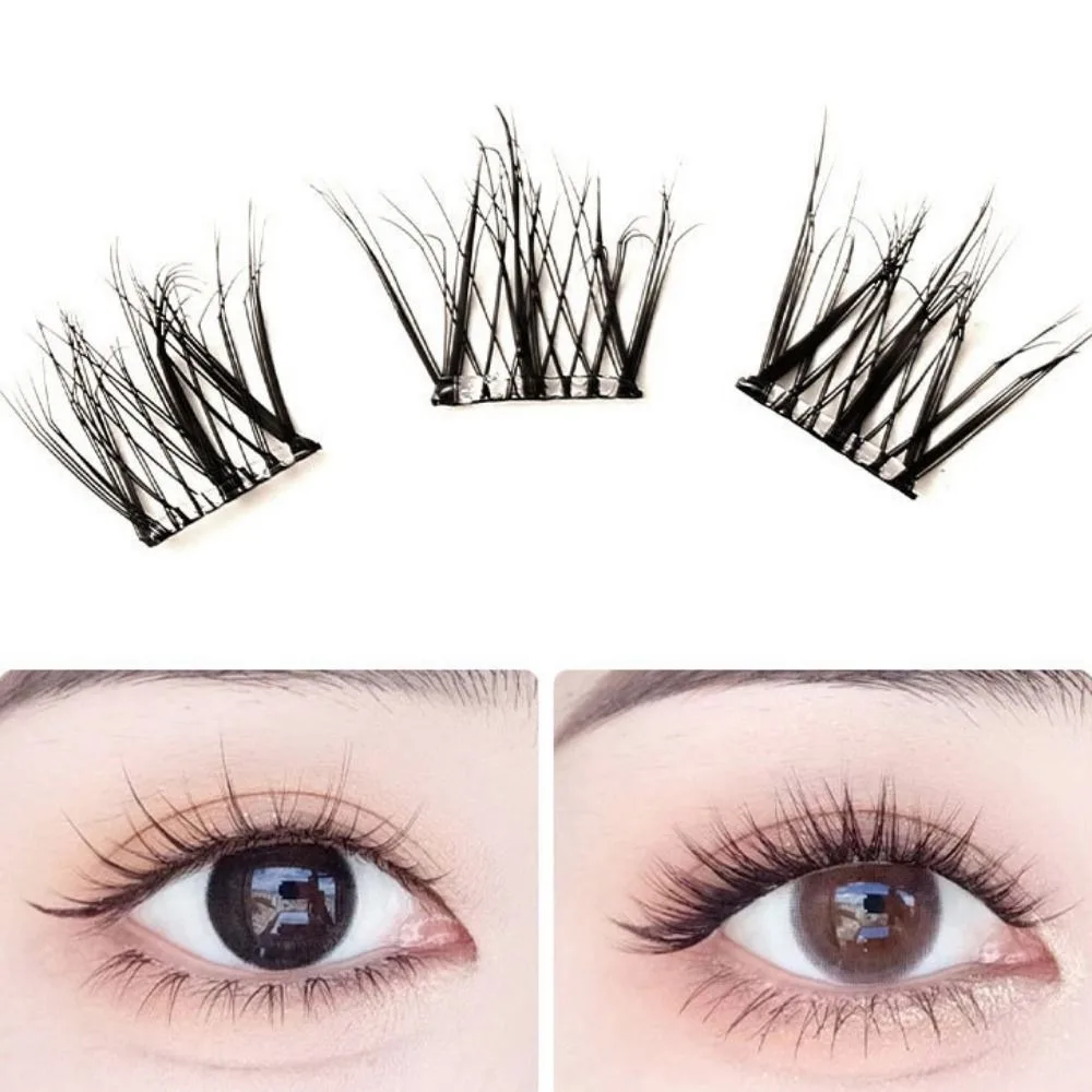 5D Glue-Free Fake Lashes Soft 100Clusters Self-adhesive False Eyelashes DIY Makeup Segmented Eyelashes Bundles Makeup Tool