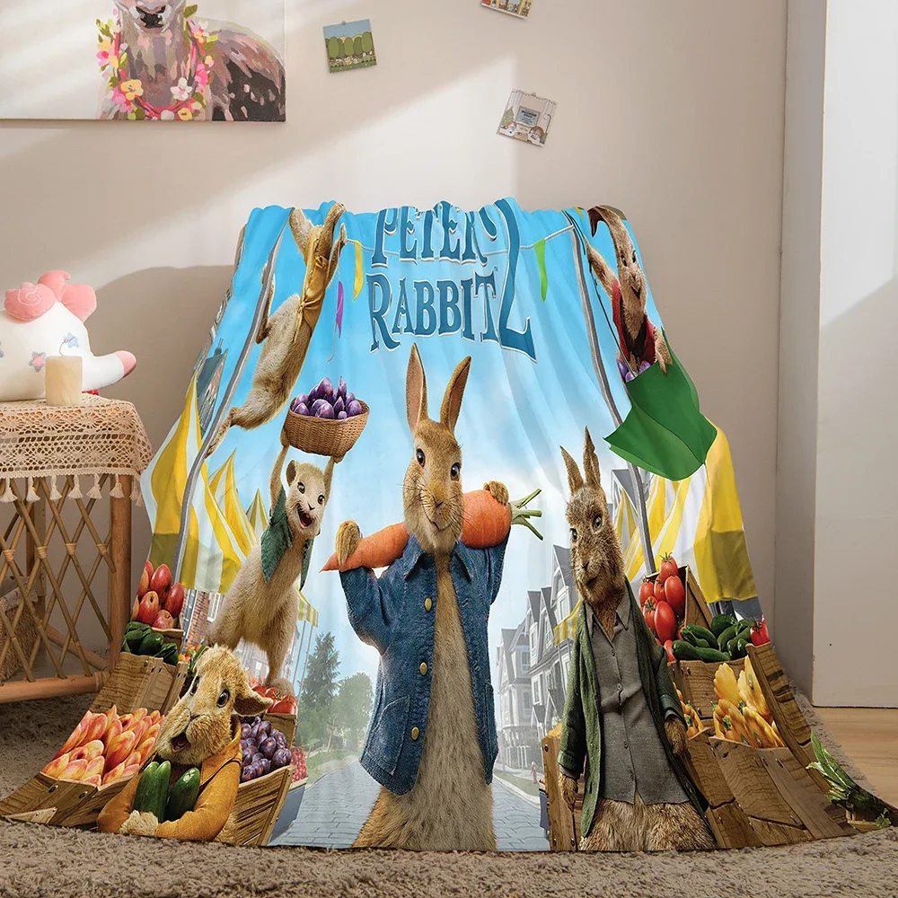 Soft Sherpa Blanket Peter The Rabbit Flannel Blanket for Bedding Room Sofa Soft Blanket Bedspread Home Decor Office Nap