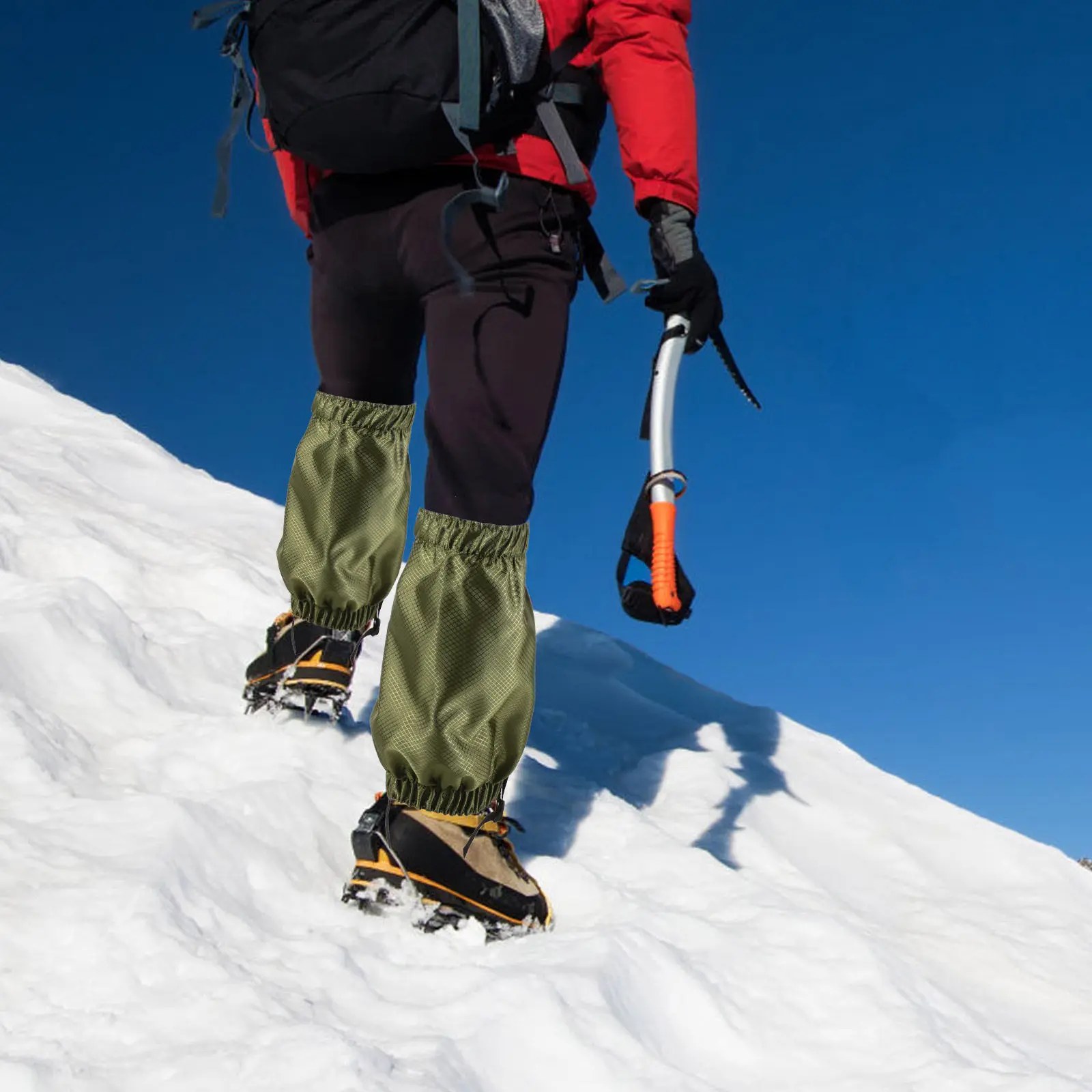

1Pair Hiking Gaiters 420D Oxford Cloth Boots Gaiter Outdoor Leg Protector Anti Snow Dust for Trekking Mountaineering