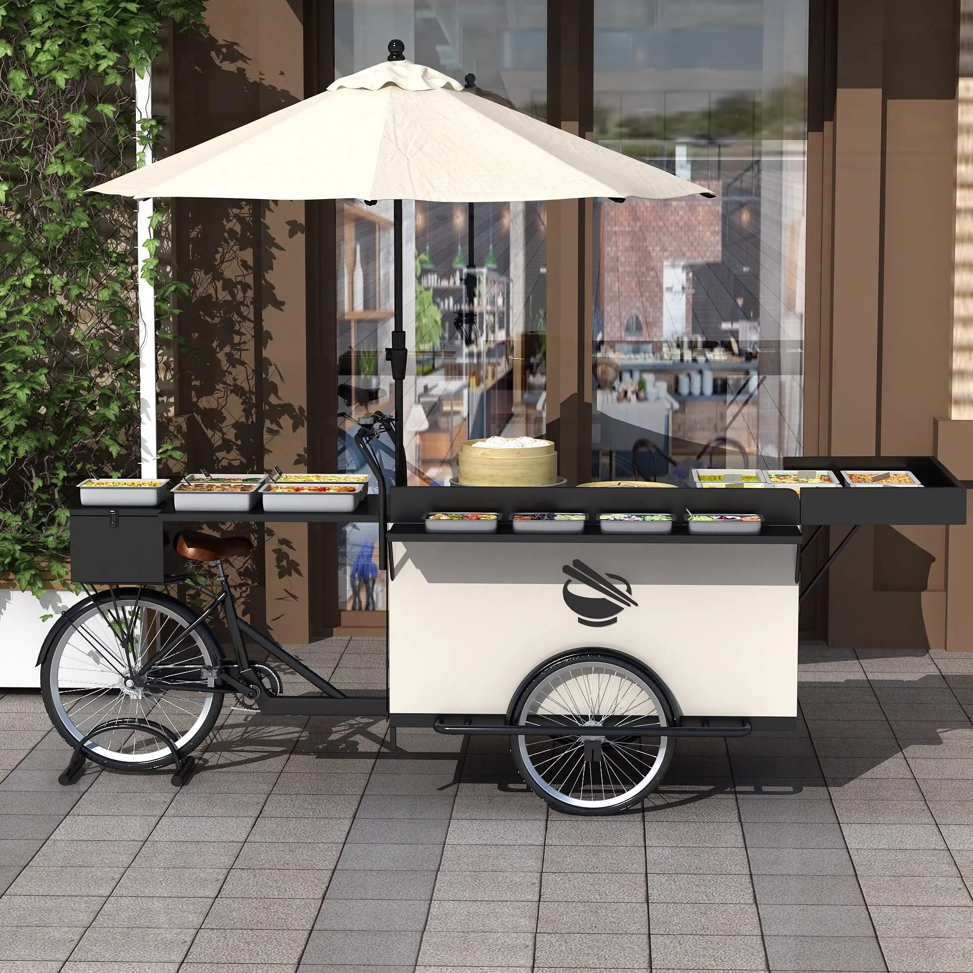 YJQ iron wrought mobile barbec - đánh giá và giá Spicy Food Snacks