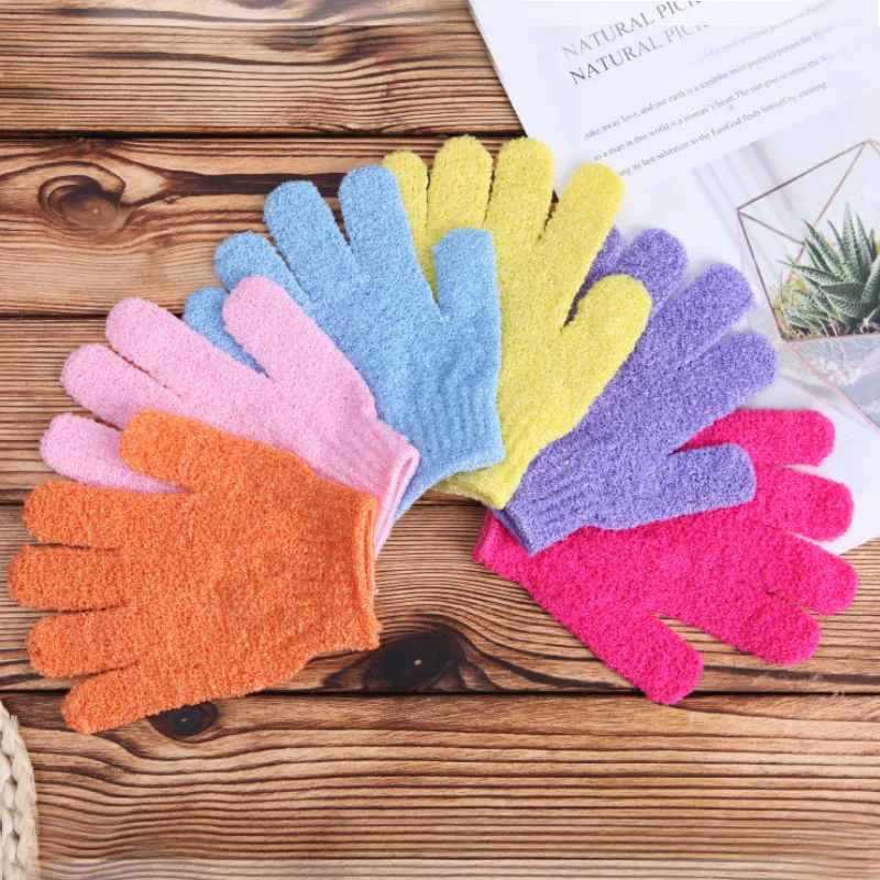 

2pc Bath Gloves Skin Bath Shower Wash Cloth Exfoliating Body Massage Sponge Shower Scrubber Back Scrub Moisturizing Spa Supplies