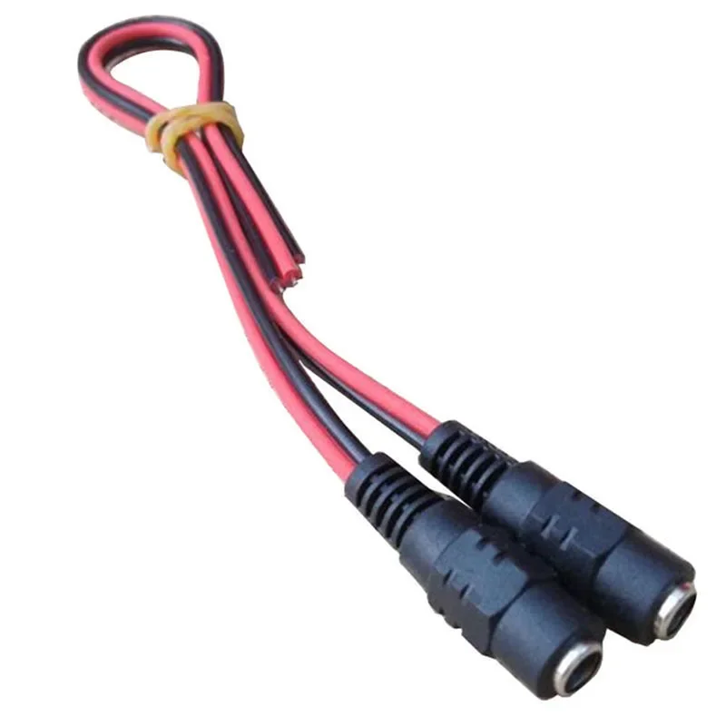 50pcs Male Female Plug 12V DC Power Pigtail Cable Jack for CCTV Camera Connector Tail Extension DC Wire Adapter 5.5 X 2.1mm view 3