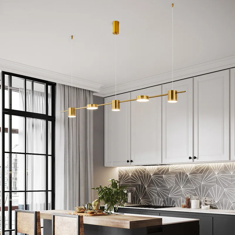 

Minimalist Pendant Light LED Strips HanginMinimalist g Lamp Luxury Chandelier Lighting Fixture for Kitchen Bar Dining Room Table