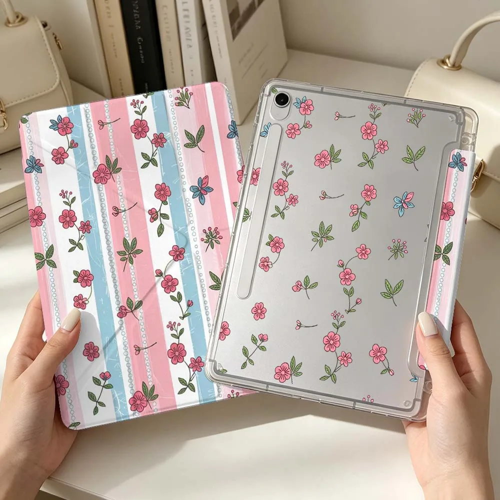Art Minimalist Floral Soft For Samsung Galaxy Tab S6 S7 S8 S9 S10 A8 A9 A11 Lite FE Plus 3Y Tablet Case
