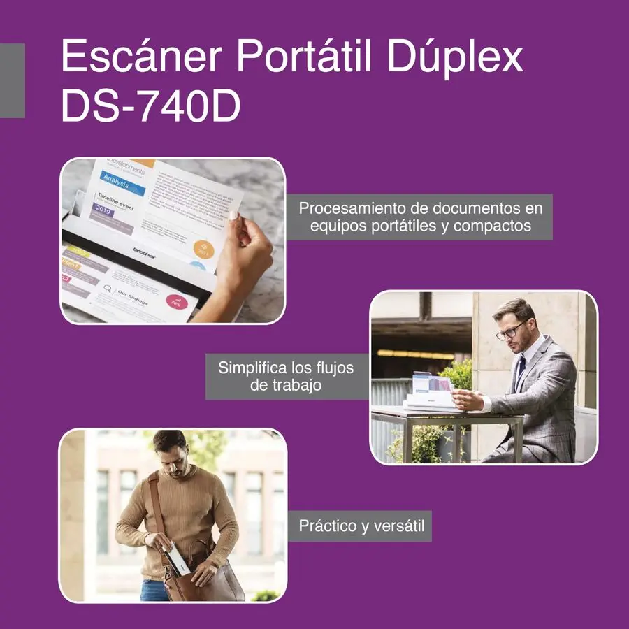 ماسح المستندات المتنقل المدمج المزدوج DS740D #5