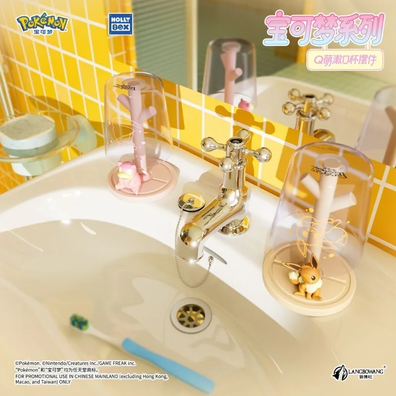 Pokemon Pikachu Psyduck Creative Mouthwash Cup Storage Rack Anime Action Figure Detachable Ornament Anime Merchandise Decoration
