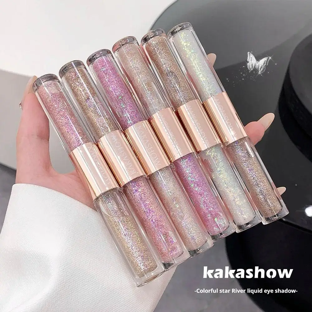 ظلال عيون سائلة فانتوم برأس مزدوج من كاكاشو، مكياج سطع لؤلؤي لامع ناعم يحمل ظلال العيون سائل 2025