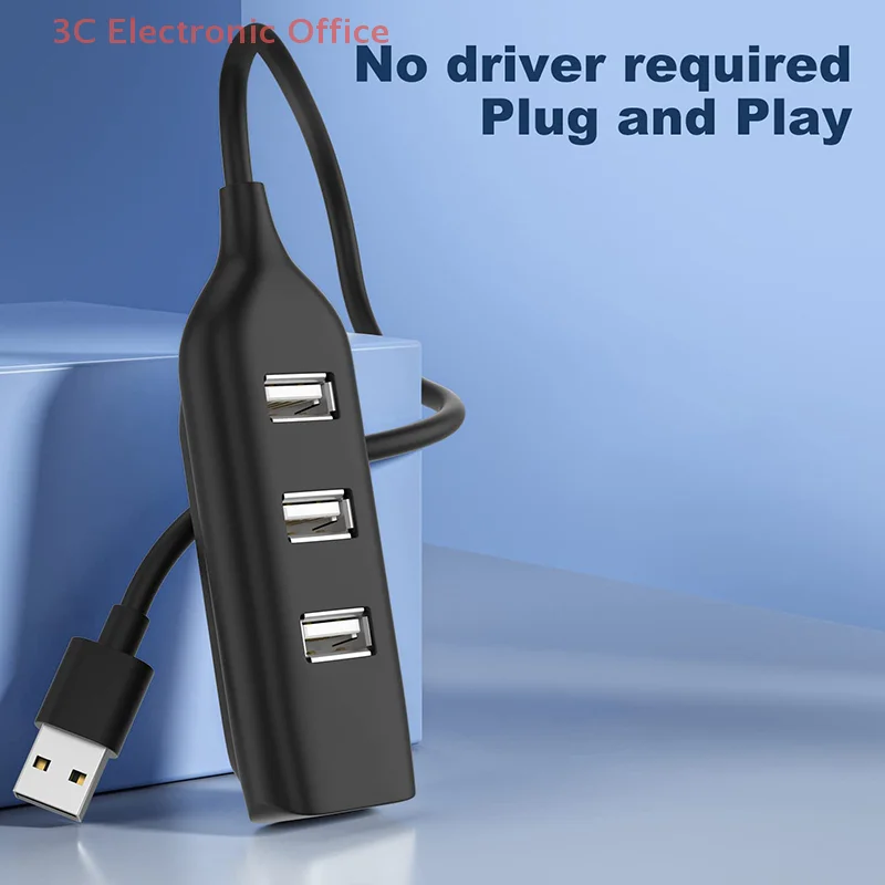 1PCS Universal USB Hub 4-port Cable High-speed Mini Hub Socket Laptop Mode Distributor Cable Adapter