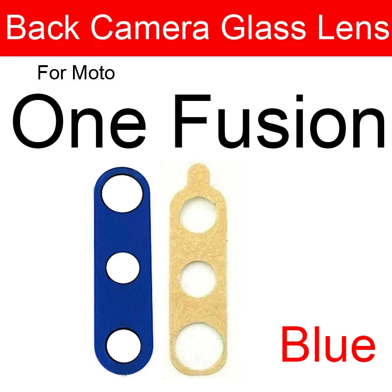 Rear Main Camera Glass Lens With Adhesive Sticker For Motorola Moto One Vision Power Action Macro Hyper Zoom Fusion+ P30 Play