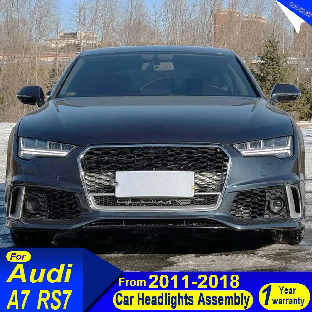 

Автомобильные фары для Audi A7 2011-2018 RS7 Стайлинг светодиодные динамические рулевые фары в сборе автомобильные аксессуары модифицированные