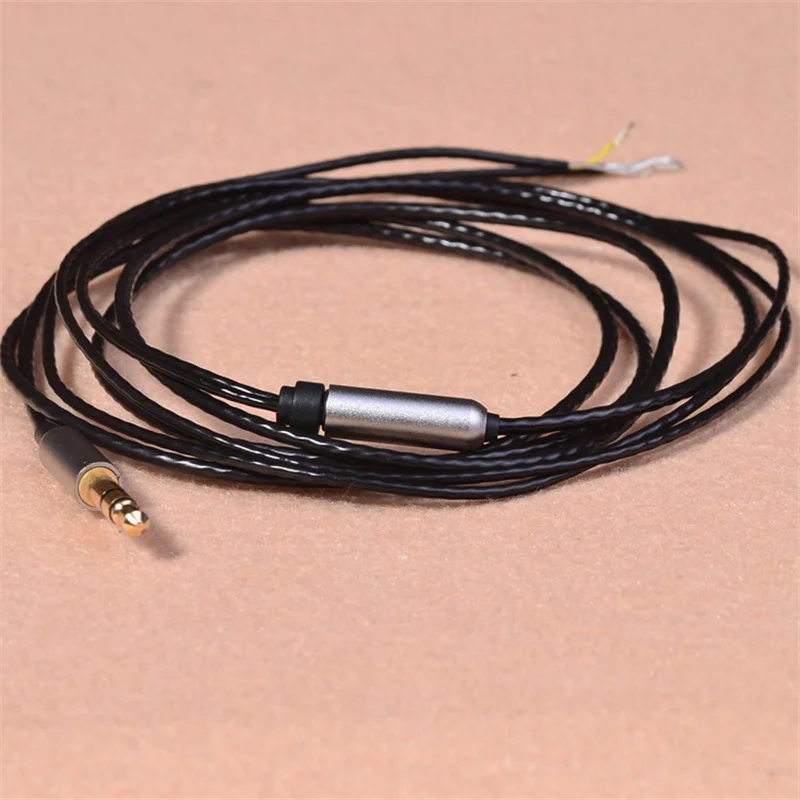 كابل سماعة أذن مطلي بالفضة 14 كور سلك سماعة أذن DIY