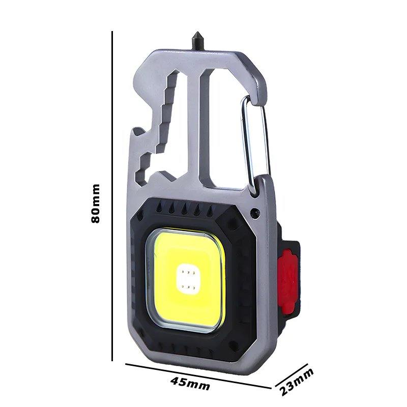 Mini linterna COB recargable, luz de trabajo impermeable, lámpara portátil de 6 modos de luz para correr, pescar, acampar