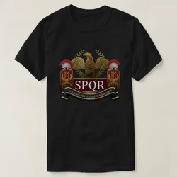 Roman Empire Army SPQR Eagle Emblem Roman Legion Symbol T-Shirt 100% Cotton O-Neck Short Sleeve Casual Mens T-shirt Size S-3XL