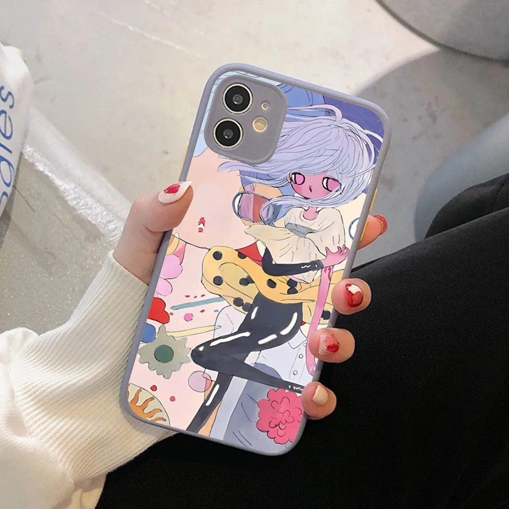 Aya Takano Phone Case For IPhone 14 11 12 13 Mini Pro Max 8 7 Plus X XR XS MAX Translucent Matte Cover