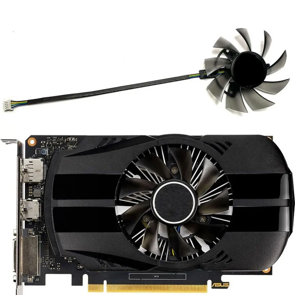 75MM Graphics Card Cooling Fan FD8015H12S Replacement Video Card Cooler for ASUS GTX1650 RX550 PHOENIX OC Accessories