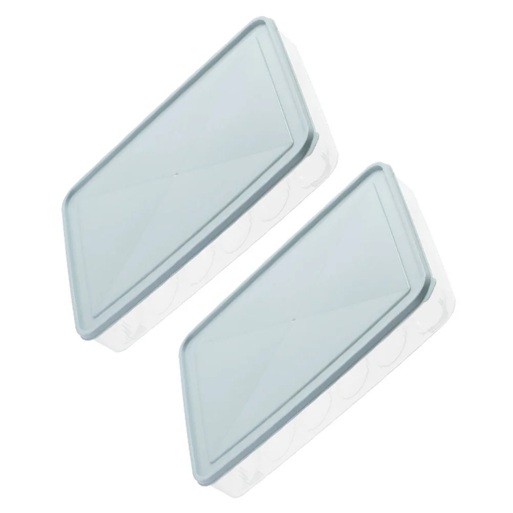 

2 Pcs Refrigerator Storage Box Stackable Egg Holder for Fridge Tray Plastic Trays Travel