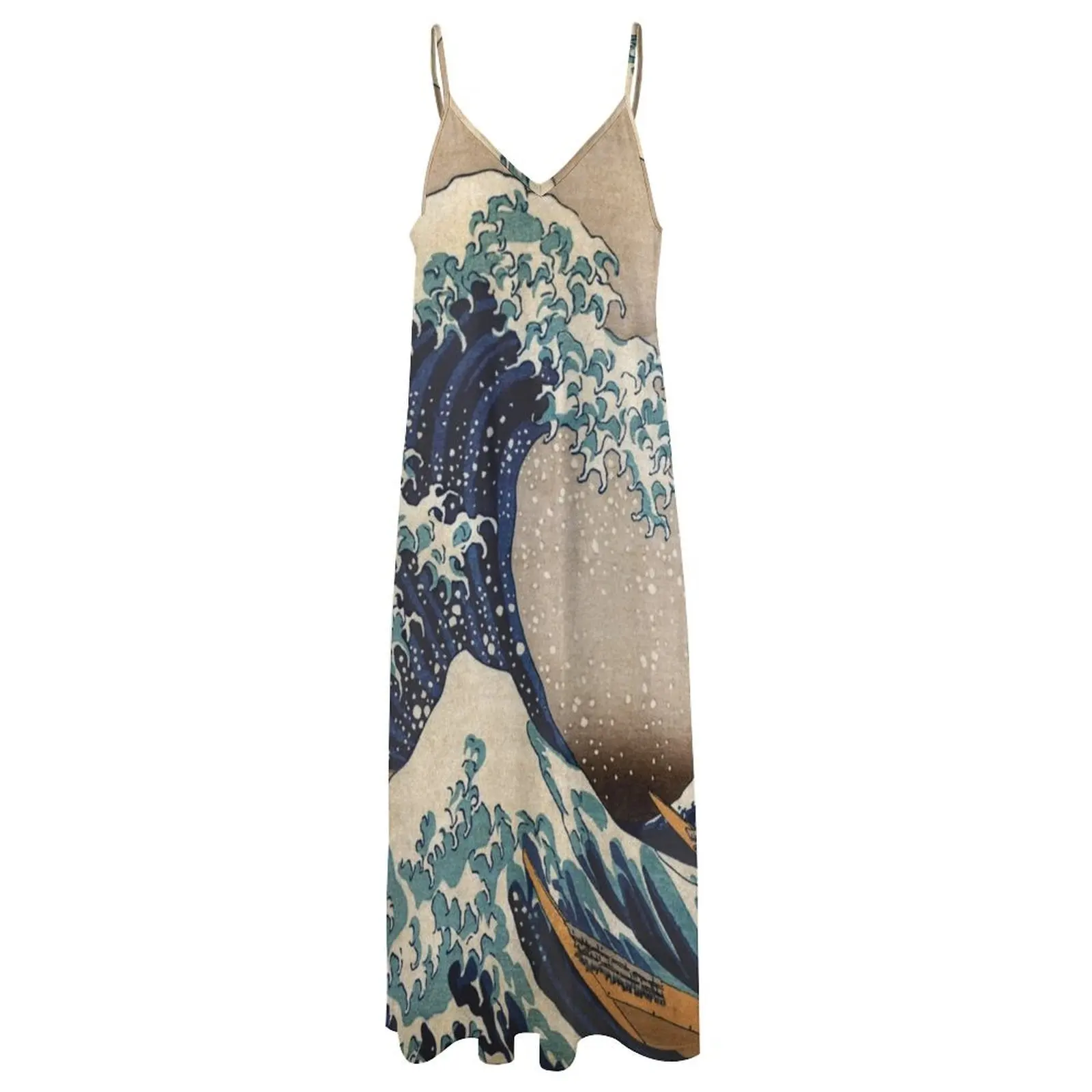 The Great Wave off Kanagawa Sleeveless Long Dress Prom gown cocktail dresses elegant evening dresses for women 2025 Dress