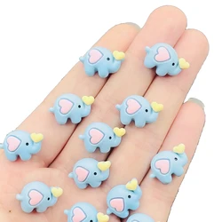 20 Pcs New Cute Mini Cartoon Funny Heart Elephant Flat Back Resin Scrapbooking DIY Jewelry Hairpin Craft Decoration Accessories