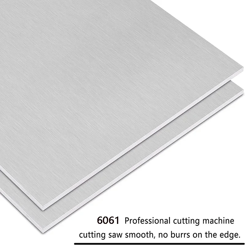 6061 Aluminum Square Plate Flat Aluminum Sheet DIY Frame Metal Plate Thickness 0.8/1/2/3/5/8-15mm Width 100~300mm Customizable