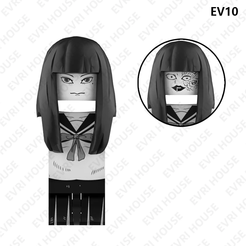 Tomie-Mini blocs de construction de bandes dessinées d'horreur pour enfants, figurines d'action Junji Ito, jouets d'assemblage, Halloween, EV10